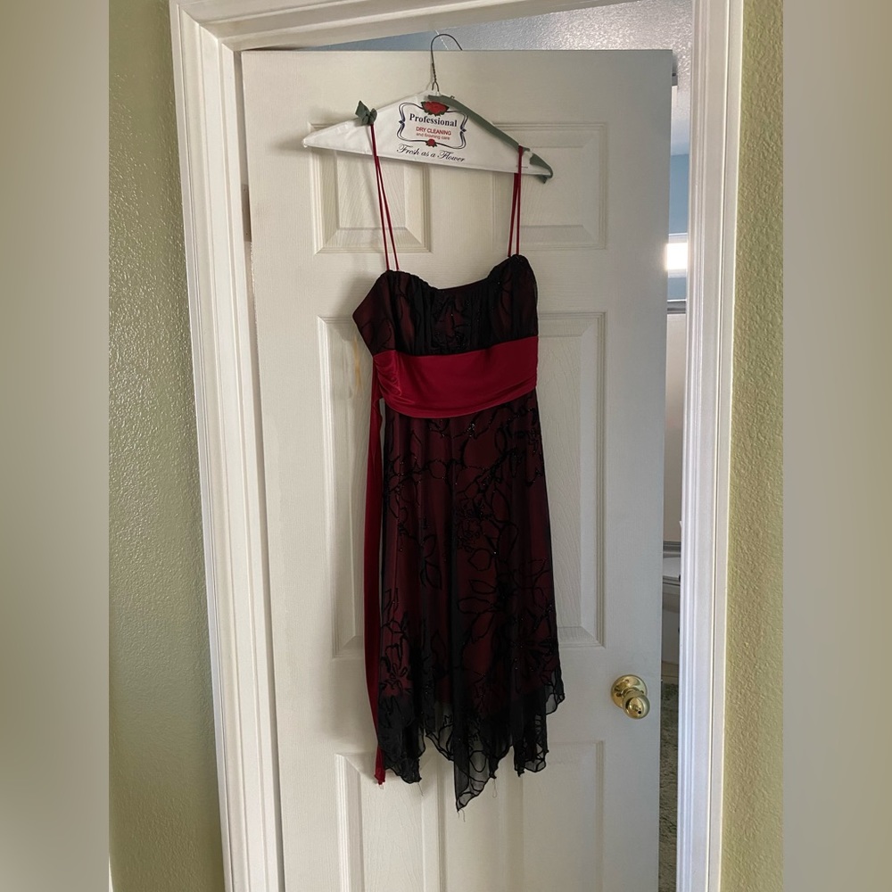 Red formal dress
